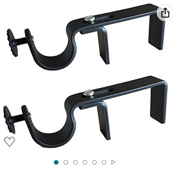 Accents Outside Mounted Blinds Curtain Rod Bracket Attachment Black